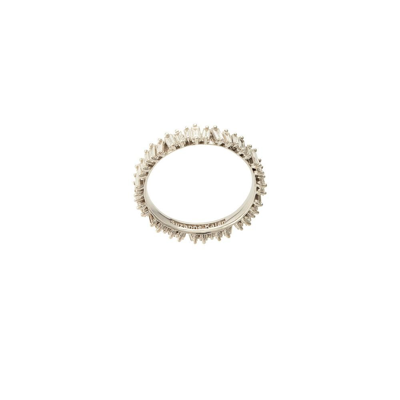 Shop Suzanne Kalan 18k White Gold Classic Diamond Eternity Ring In Silver