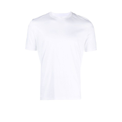 Shop Zimmerli White Cotton Crew Neck T-shirt