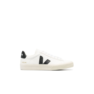 Shop Veja White Campo Leather Sneakers
