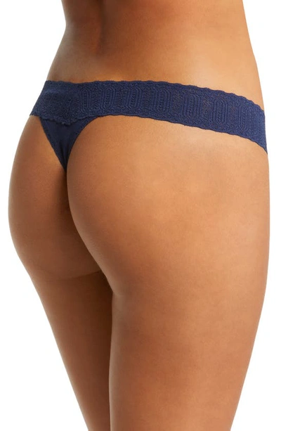 Shop Hanky Panky Eco Rx™ Low Rise Thong In Inky Blue