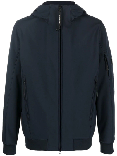 Shop C.p. Company Lens Blue Detail Hooded Jacket