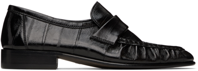 Shop The Row Black Soft Loafers In Blk Black