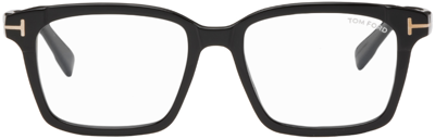 Shop Tom Ford Black Square Glasses In 001 Black