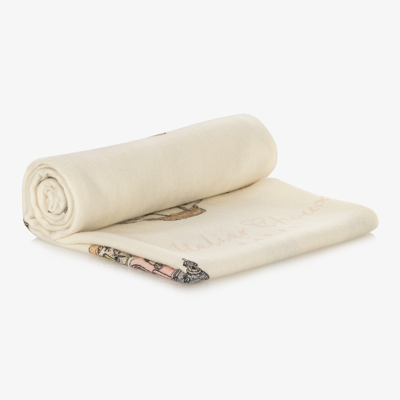 Shop Atelier Choux Paris Ivory Cashmere Blanket (120cm)