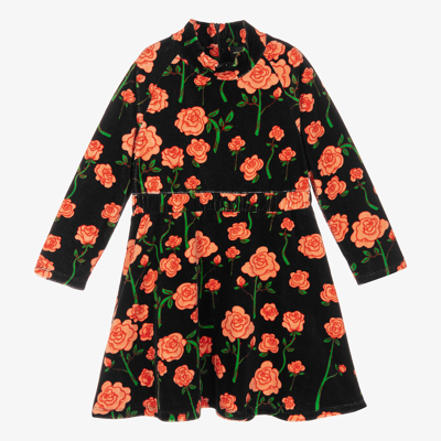 Shop Mini Rodini Girls Black Organic Cotton Dress