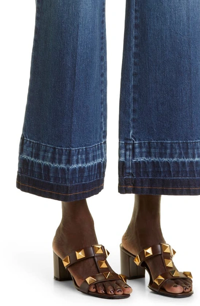 Shop Valentino High Waist Wide Leg Nonstretch Jeans In 558 Medium Blue Denim