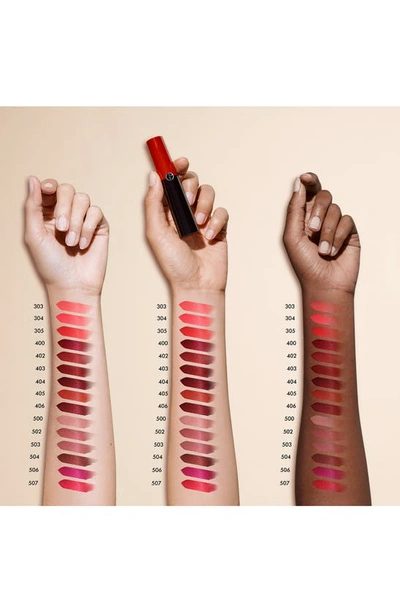 Shop Armani Beauty Lip Power Long-lasting Satin Lipstick In 204 Brown Neutral