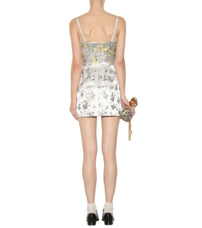 Shop Alexander Mcqueen Silk-blend Jacquard Mini Dress