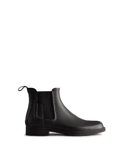 Shop Hunter Men's Refined Slim Fit Chelsea Boots In Black