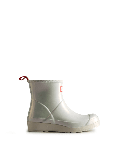 Shop Hunter Women's Play Short Nebula Rain Boots In Grey