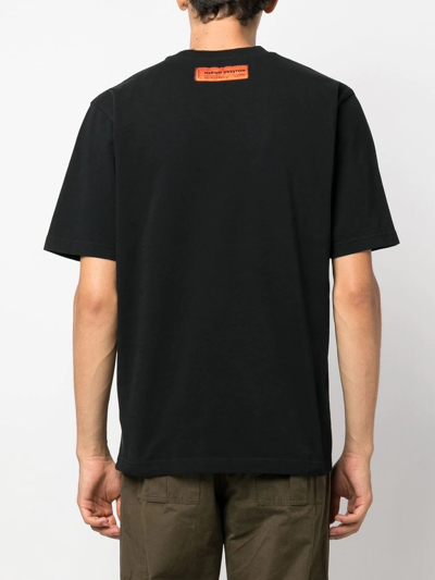 Shop Heron Preston Logo-patch Cotton T-shirt In Black