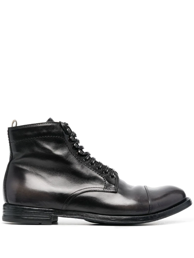 Shop Officine Creative Anatomia Lace-up Ankle Boots In Black