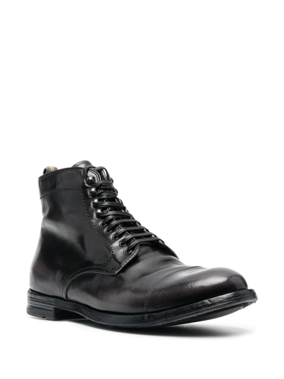 Shop Officine Creative Anatomia Lace-up Ankle Boots In Black