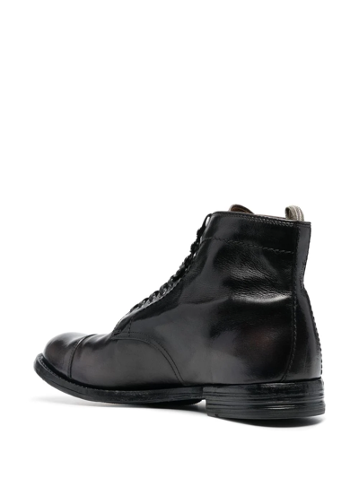 Shop Officine Creative Anatomia Lace-up Ankle Boots In Black