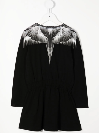 Marcelo Burlon County Of Milan Icon Wings Cotton Dress In Black
