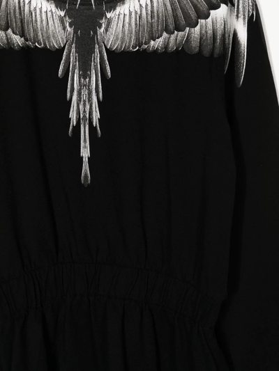 Marcelo Burlon County Of Milan Icon Wings Cotton Dress In Black