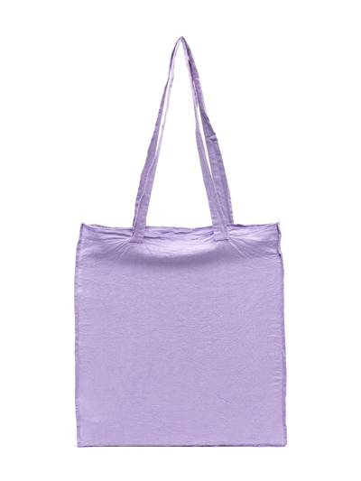 Shop Bobo Choses Slogan Print Tote Bag In Purple