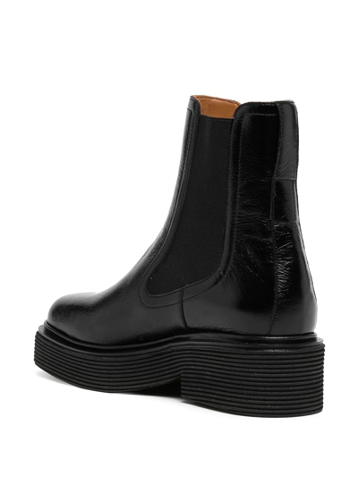 Marni Leather Platform Chelsea Boots In Black