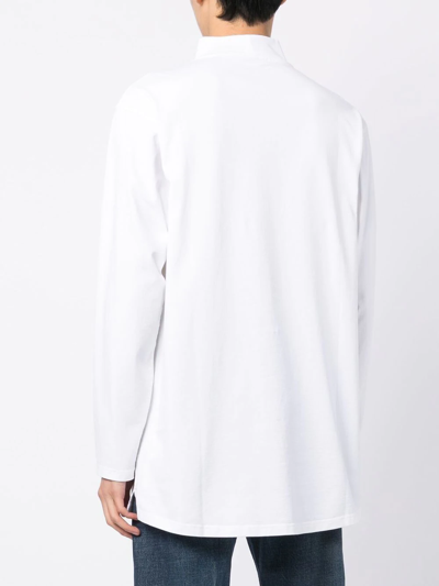 Martine Rose White Graphic Long Sleeve T-shirt In White