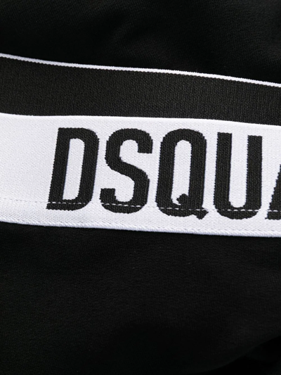 Dsquared2 Logo-waistband Sleep Leggings In Black