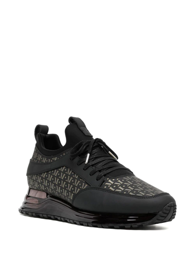 Shop Mallet Archway 2.0 Monogram-print Sneakers In Black