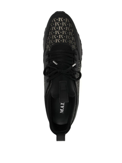 Shop Mallet Archway 2.0 Monogram-print Sneakers In Black