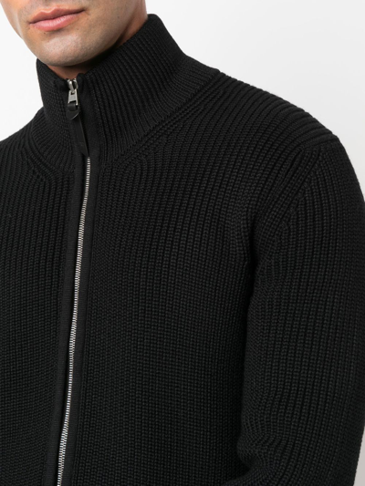 Shop Tom Ford Long-sleeve Zip-up Jumper In Black