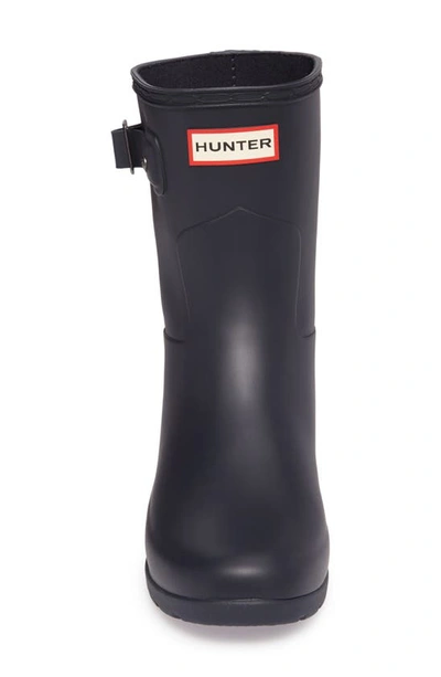 Shop Hunter Original Refined Short Waterproof Rain Boot In Navy