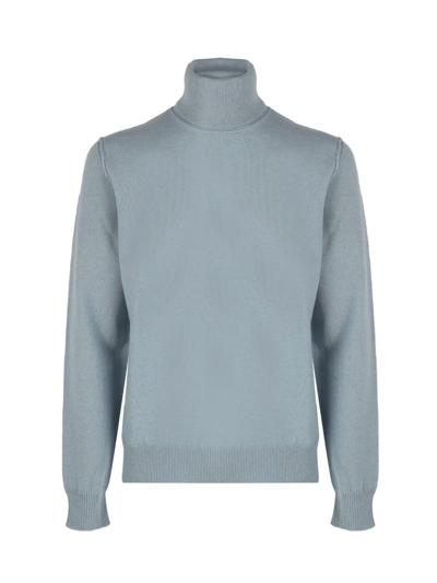 Shop Maison Margiela Cashmere Turtleneck Sweater In Pale Blue