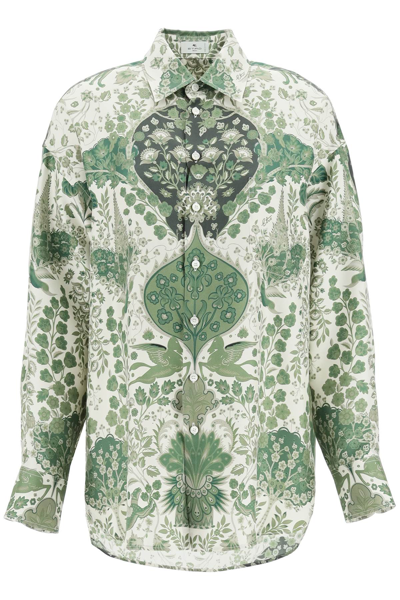 Shop Etro 'artica' Silk Shirt In Multicolor