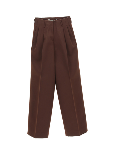 Shop Golden Goose Trousers In Chicory Coffee