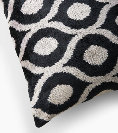 Shop Les-ottomans Cotton And Silk Velvet Cushion In Mul