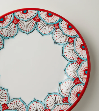 Shop Les-ottomans Peacock Dinner Plate In Mul