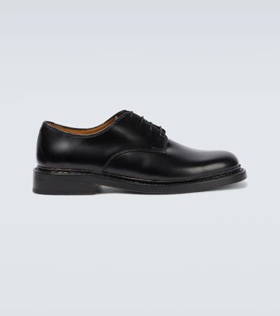 Shop Our Legacy Uniform Parade Leather Derby Shoes In Black Leather