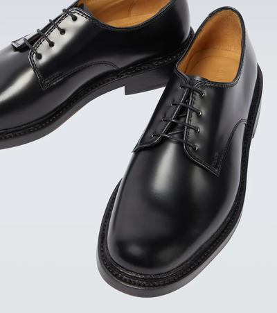 Shop Our Legacy Uniform Parade Leather Derby Shoes In Black Leather