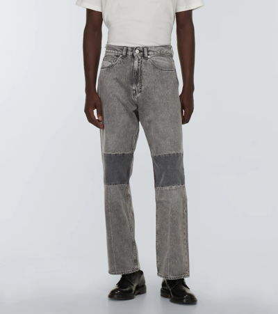 Shop Our Legacy Extended Third Cut Straight Jeans In Black And Grey