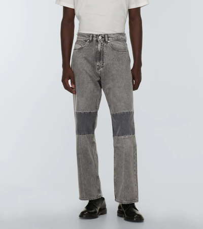 Our Legacy 25.5cm Extended Third Cut Cotton Jeans In Black And Grey