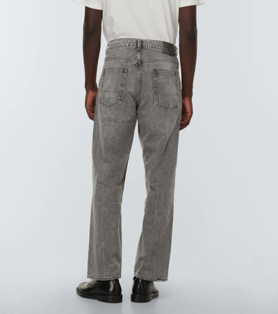 Our Legacy 25.5cm Extended Third Cut Cotton Jeans In Black And Grey