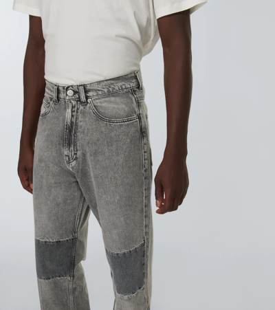 Our Legacy 25.5cm Extended Third Cut Cotton Jeans In Black And Grey