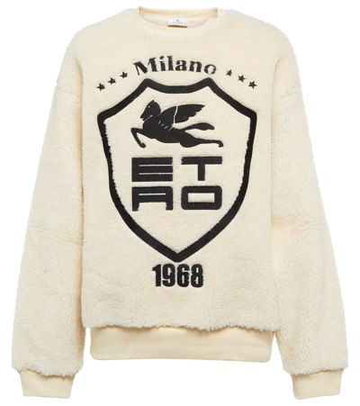 Etro Woman White Sweatshirt With Milano 1968 Logo And Pegasus 
