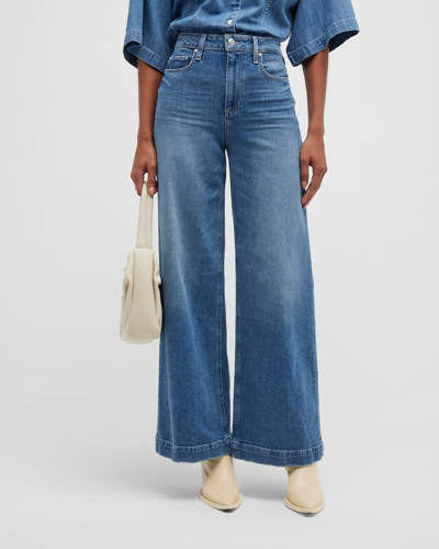 Shop Paige Harper High-rise Wide-leg Jeans In Roadhouse