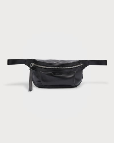 Shop Rag & Bone Commuter Lambskin Leather Belt Bag In Black