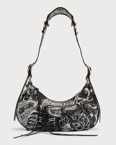 Balenciaga graffiti shoulder discount bag