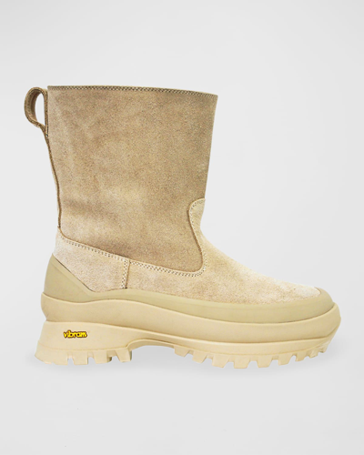 Shop Diemme Belluno Suede Shearling Winter Boots In Sand
