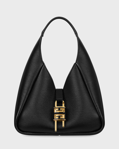 Shop Givenchy Mini G Hobo Bag In Leather In Black