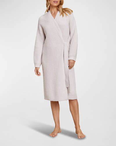 Shop Barefoot Dreams Ribbed Cozychic Side-tie Robe In Almond