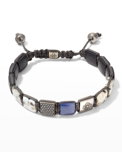Shop Shamballa Jewels Men's Lock Bracelet, 10mm In Gray
