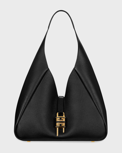 Shop Givenchy Medium G Hobo Bag In Leather In Black