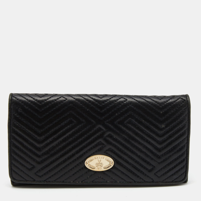 Pre-owned Bally Black Quilted Leather Continental Wallet