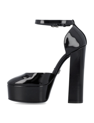 Shop Dolce & Gabbana Ankle Strap Platform Pump In Black